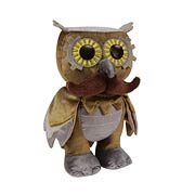 WhimWham Owl Mustache Steampunk 8-Inch Plush